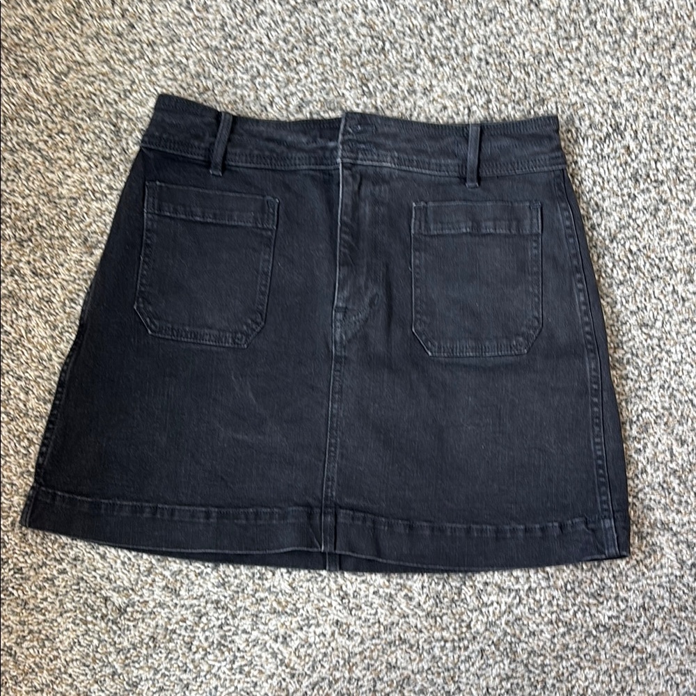 Madewell Black A-Line Denim Skirt